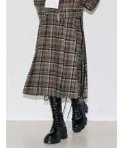 サイドラインプリーツロングスカート