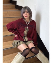 DOGロゴジャガードルーズニット