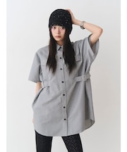 ウエストベルトハトメチュニックシャツ
