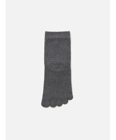 【定番】綿素材の無地五本指ショートソックス