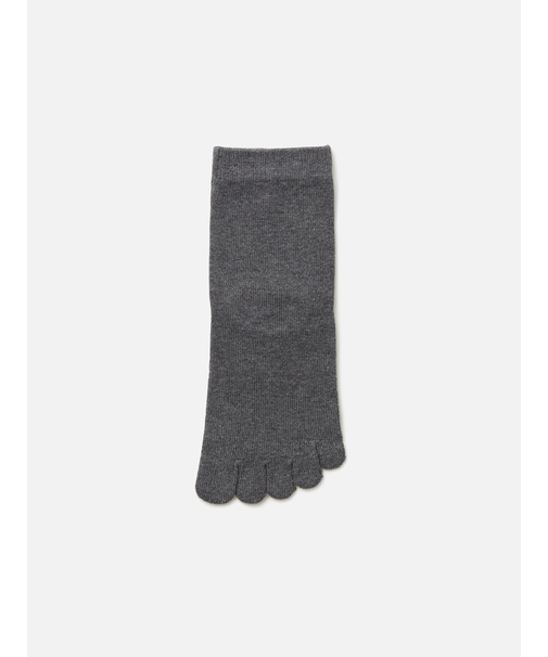 【定番】綿素材の無地五本指ショートソックス