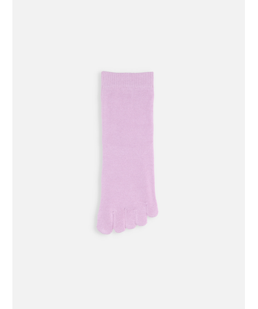 【定番】綿素材の無地五本指ショートソックス