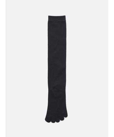 【定番】綿の無地五本指ハイソックス