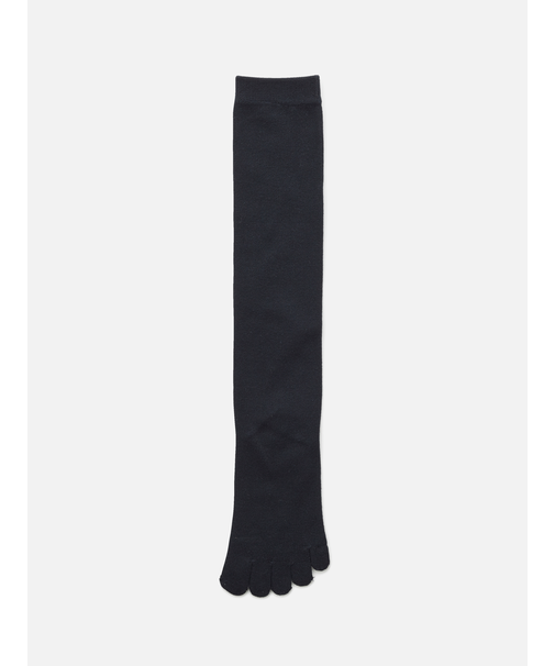 【定番】綿の無地五本指ハイソックス