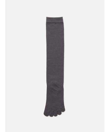 【定番】綿の無地五本指ハイソックス