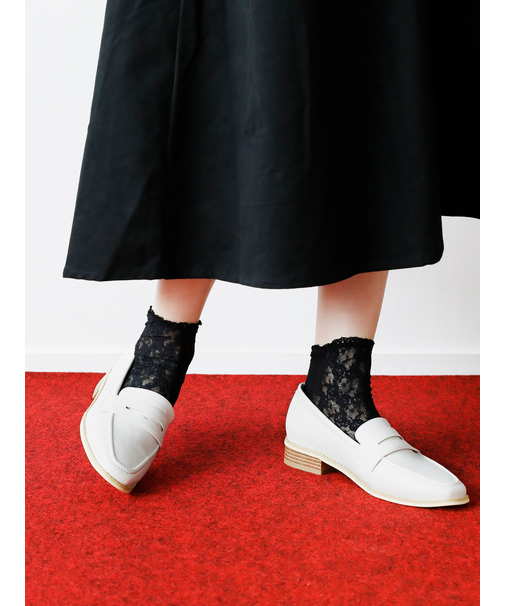 縫製レースショートソックス