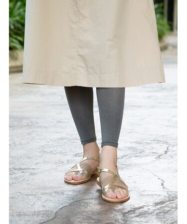 【綿混】さらっとレギンス10分丈