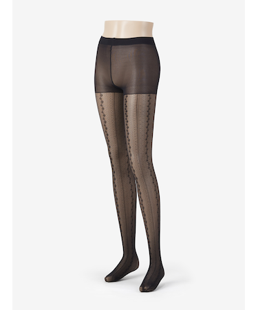 レースストライプストッキング