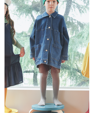 キッズ 210デニール杢タイツ110～130cm