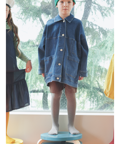 キッズ 210デニール杢タイツ110～130cm
