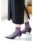 シースルー花柄ショートソックス