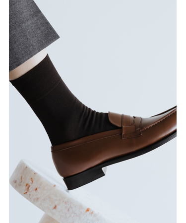 【Tabio MEN】コットン無地ショートソックス