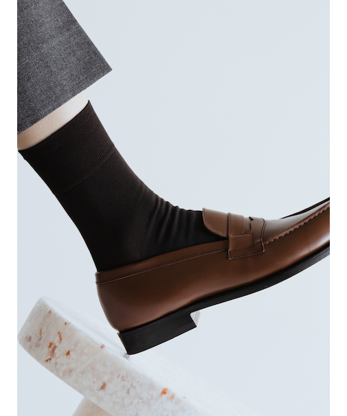 【Tabio MEN】コットン無地ショートソックス