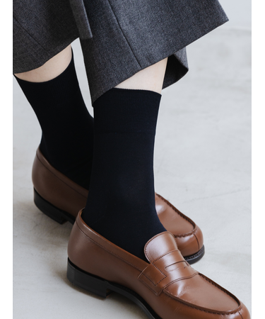 【Tabio MEN】コットン無地ショートソックス