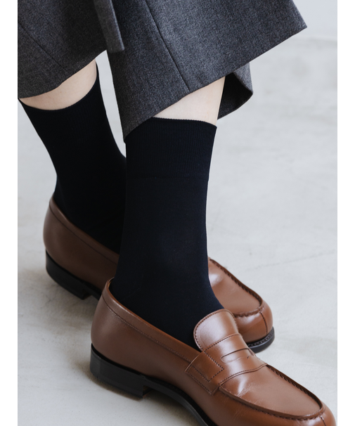 【Tabio MEN】コットン無地ショートソックス