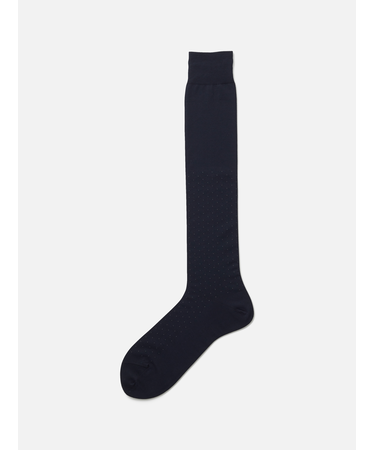 【Tabio MEN】定番/ピンドット柄ビジネスハイソックス(27.0～29.0cm)