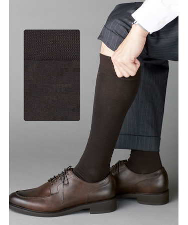 【Tabio MEN】【定番】メンズ スーピマコットン無地ロングホーズ