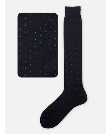 【Tabio MEN】【定番】ピンドット柄ロングホーズ