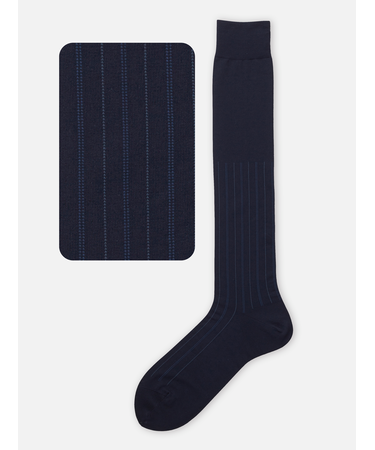 【Tabio MEN】【定番】チョークストライプロングホーズ