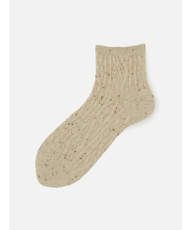 ネップゴム長ケーブル柄ソックス