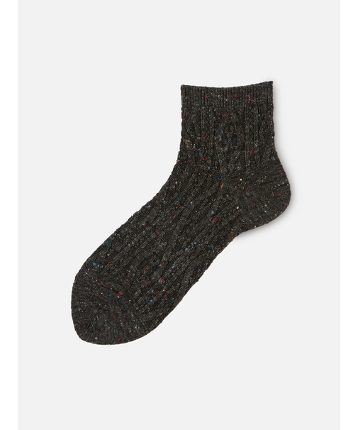 ネップゴム長ケーブル柄ソックス