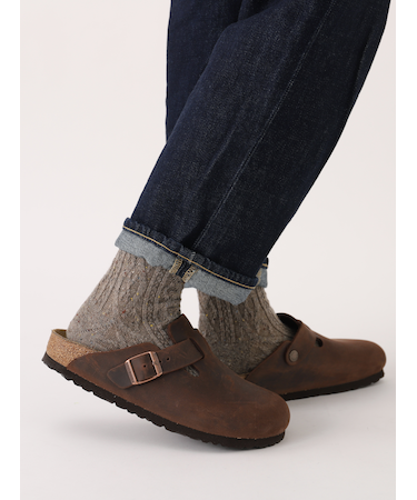 ネップゴム長ケーブル柄ソックス