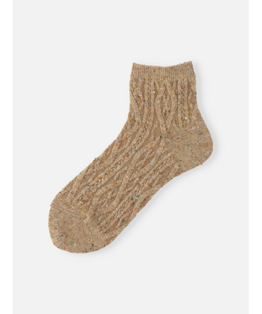 ネップゴム長ケーブル柄ソックス
