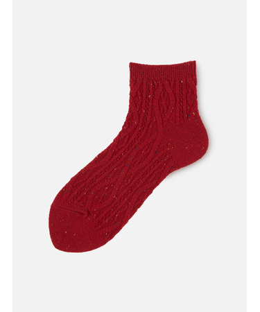 ネップゴム長ケーブル柄ソックス