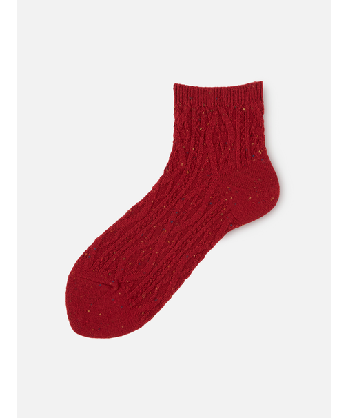 ネップゴム長ケーブル柄ソックス