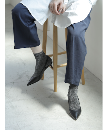 【定番】グリッターラメショートソックス