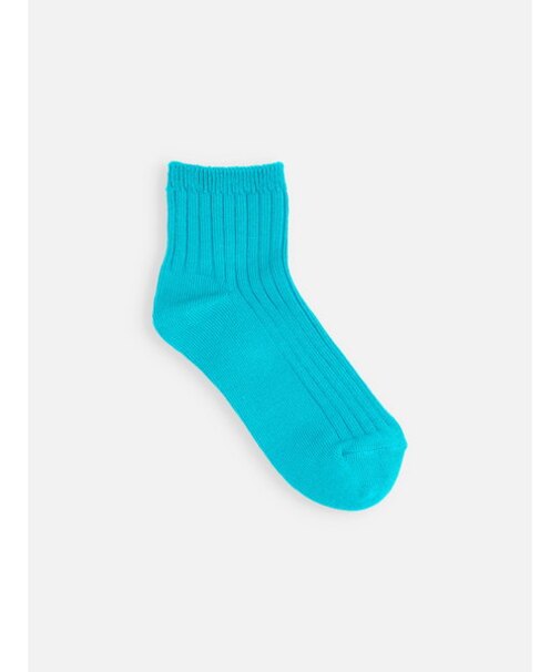 キッズ 表糸コットン100％で毛玉が出来にくい:ショートソックス16～18cm【カスタム刺繍対応】