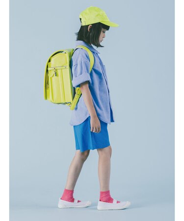 キッズ 表糸コットン100％で毛玉が出来にくい:ショートソックス16～18cm【カスタム刺繍対応】