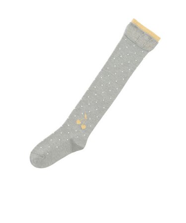 キッズ ピンドットラメチェリーオーバーニー16～18cm