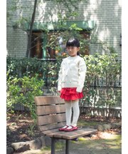 キッズ ピンドットラメチェリーオーバーニー16～18cm