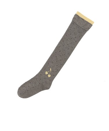 キッズ ピンドットラメチェリーオーバーニー16～18cm