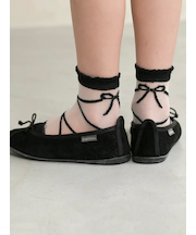 キッズ レースアップ柄シアーショートソックス16～18cm