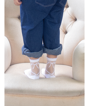 キッズ レースアップ柄シアーショートソックス16～18cm