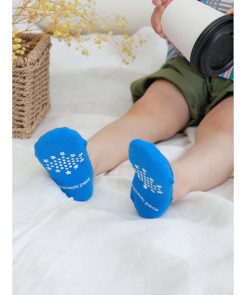 キッズ 無縫製無地カバーソックス13～15cm