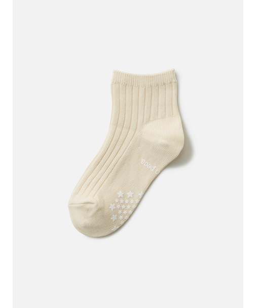 キッズ表糸コットン100%毛玉が出来にくい:ショートソックス滑り止め付13~15cmカスタム刺繍対応