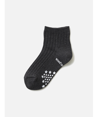 キッズ表糸コットン100％毛玉が出来にくい:ショートソックス滑り止め付13～15cmカスタム刺繍対応