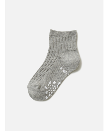 キッズ表糸コットン100％毛玉が出来にくい:ショートソックス滑り止め付13～15cmカスタム刺繍対応