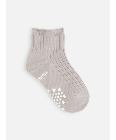 キッズ表糸コットン100％毛玉が出来にくい:ショートソックス滑り止め付13～15cmカスタム刺繍対応