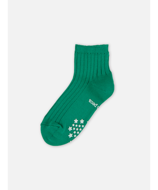 キッズ表糸コットン100％毛玉が出来にくい:ショートソックス滑り止め付13～15cmカスタム刺繍対応