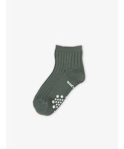 キッズ表糸コットン100%毛玉が出来にくい:ショートソックス滑り止め付13~15cmカスタム刺繍対応