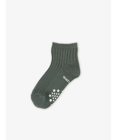 キッズ表糸コットン100％毛玉が出来にくい:ショートソックス滑り止め付13～15cmカスタム刺繍対応