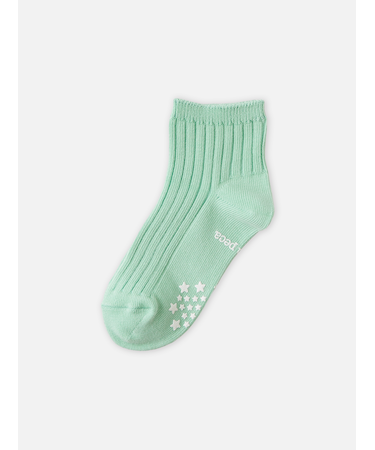 キッズ表糸コットン100％毛玉が出来にくい:ショートソックス滑り止め付13～15cmカスタム刺繍対応