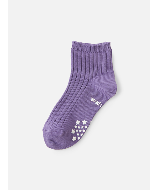 キッズ表糸コットン100％毛玉が出来にくい:ショートソックス滑り止め付13～15cmカスタム刺繍対応