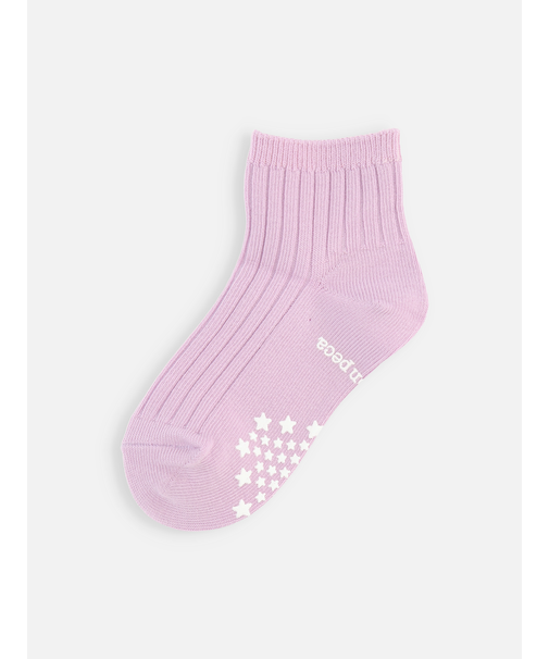 キッズ表糸コットン100％毛玉が出来にくい:ショートソックス滑り止め付13～15cmカスタム刺繍対応