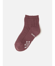 キッズ表糸コットン100%毛玉が出来にくい:ショートソックス滑り止め付13~15cmカスタム刺繍対応