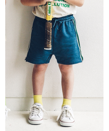 キッズ表糸コットン100％毛玉が出来にくい:ショートソックス滑り止め付13～15cmカスタム刺繍対応